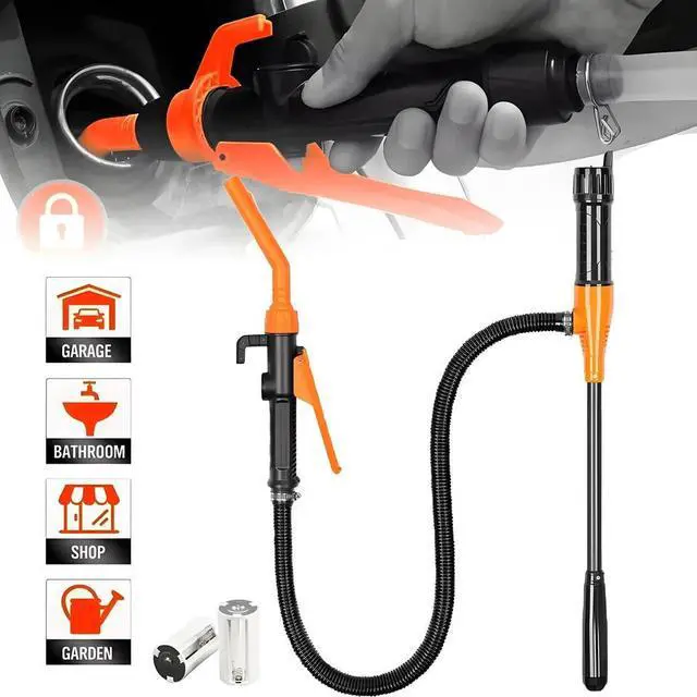 Alt view image 3 of 7 - Portable Powered Battery Liquid Transfer Pump 2.4 GPM for Gasoline Diesel Fuel