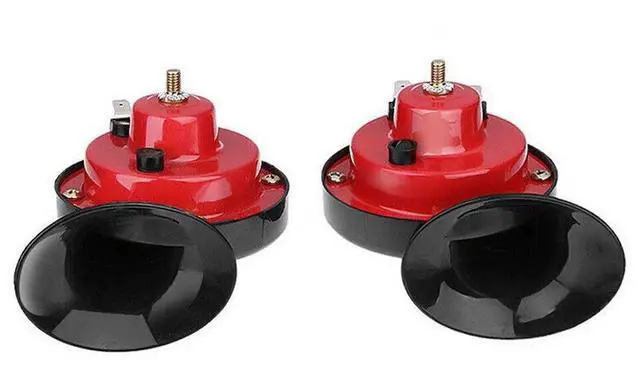 Alt view image 5 of 7 - 2x 12V 150DB Super Loud Train Horn Waterproof Motorcycle Car Truck SUV Boat Red