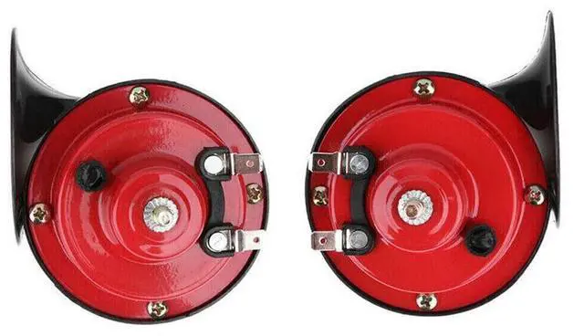 Alt view image 7 of 7 - 2x 12V 150DB Super Loud Train Horn Waterproof Motorcycle Car Truck SUV Boat Red