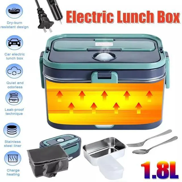 Alt view image 2 of 7 - Portable 110V Electric Heating Lunch Box for Car Office Food Warmer Container US