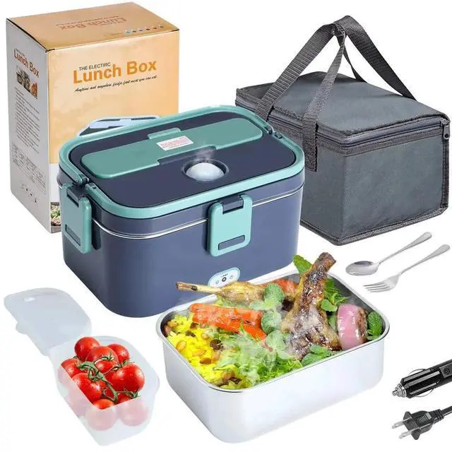Main image of Portable 110V Electric Heating Lunch Box for Car Office Food Warmer Container US