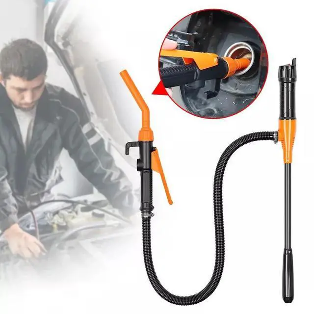 Alt view image 4 of 7 - Portable Powered Battery Liquid Transfer Pump 2.4 GPM for Gasoline Diesel Fuel