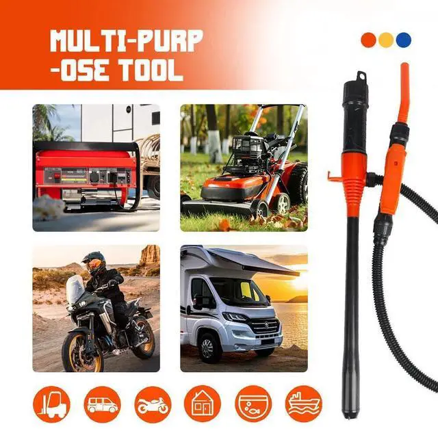 Alt view image 2 of 7 - Portable Powered Battery Liquid Transfer Pump 2.4 GPM for Gasoline Diesel Fuel