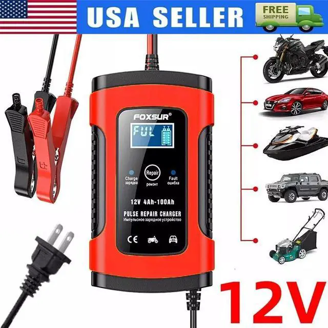Main image of 12V Smart Automatic Battery Charger Maintainer for Motorcycle Car Trickle Float