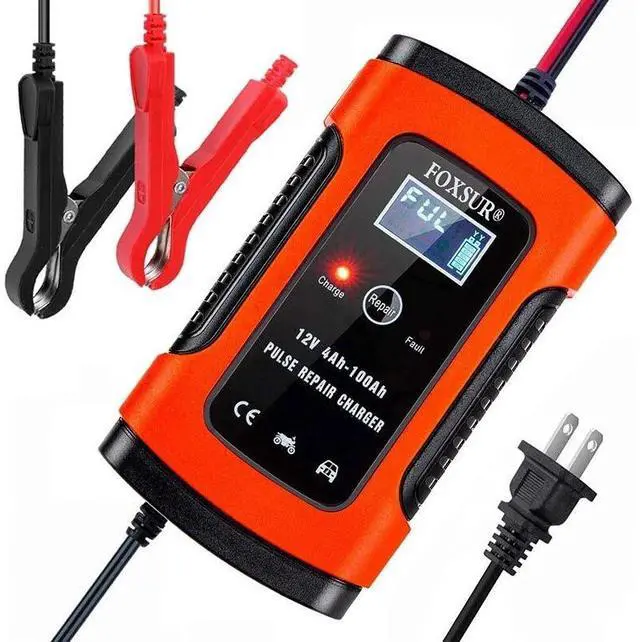 Alt view image 2 of 7 - 12V Smart Automatic Battery Charger Maintainer for Motorcycle Car Trickle Float