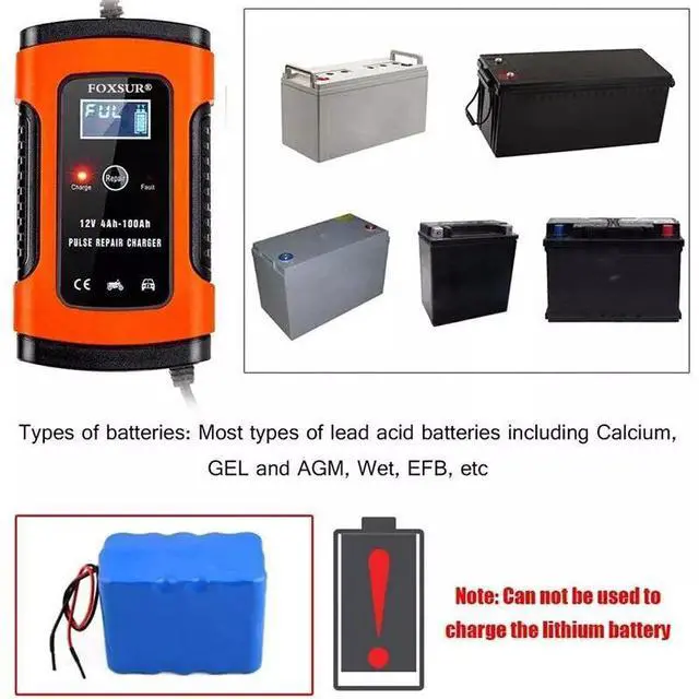 Alt view image 5 of 7 - 12V Smart Automatic Battery Charger Maintainer for Motorcycle Car Trickle Float