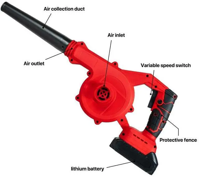Alt view image 7 of 7 - Cordless Leaf Blower Vacuum Handheld Electric Leaf Blower With 2 Battery US