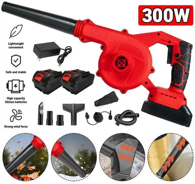 Alt view image 2 of 7 - Cordless Leaf Blower Vacuum Handheld Electric Leaf Blower With 2 Battery US