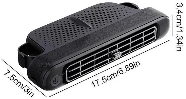 Alt view image 7 of 7 - Mini Car Mounted Seat Back Cooling Fan Portable 3 Speed Headrest Silent Cooler