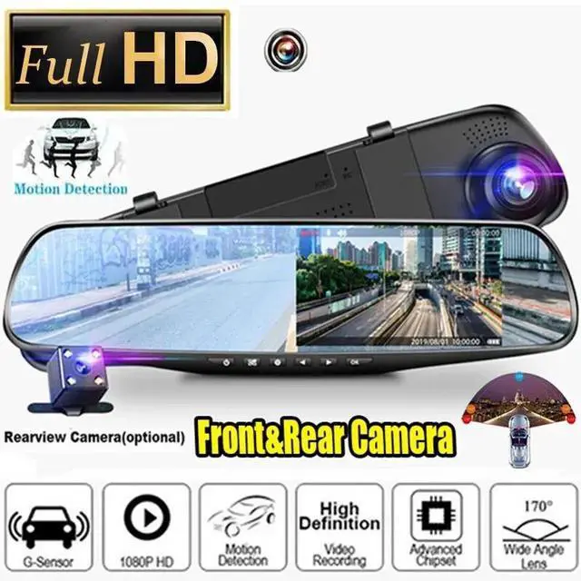 Main image of Rearview Mirror Car DVR Dual Dash 1080P HD Cam Camera Front Rear Video Recorder