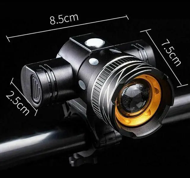 Alt view image 3 of 7 - Rechargeable LED Mountain Bike Lights 20000LM Bicycle Torch Front &Rear Lamp Set