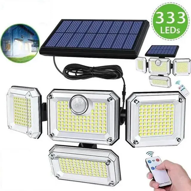 Alt view image 2 of 7 - 333 LED Solar Lights Outdoor 3200LM Waterproof Motion Sensor Security Wall Lamp