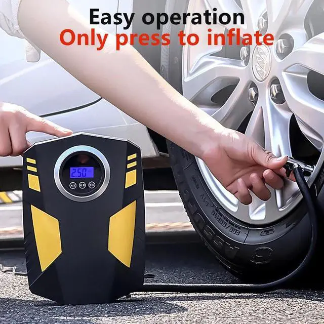 Alt view image 6 of 7 - 150PSI Car Tire Inflator 12V Digital Car Air Pump Compressor Electric Air Pump