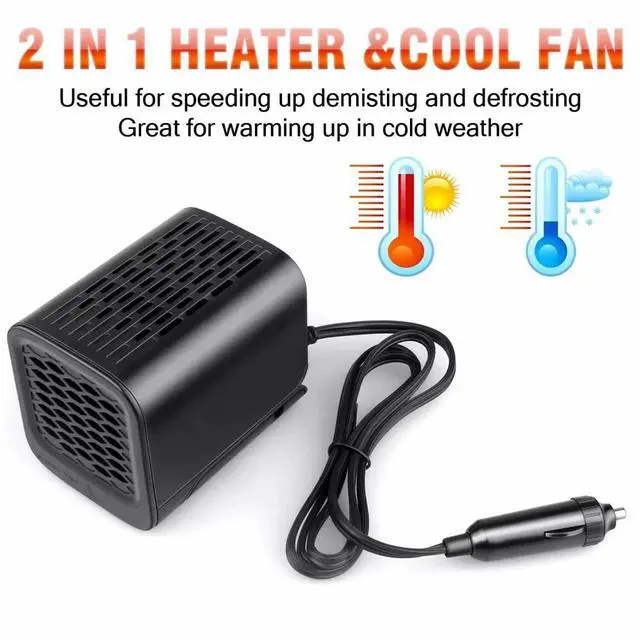 Alt view image 3 of 7 - 12V Car Heater Portable Electric Heating Fan Defogger 120W Defroster Demister