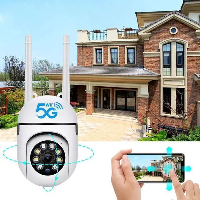 Alt view image 6 of 7 - 2-Pack Wireless 5G WiFi Security Camera System Smart Outdoor Night Vision 1080P