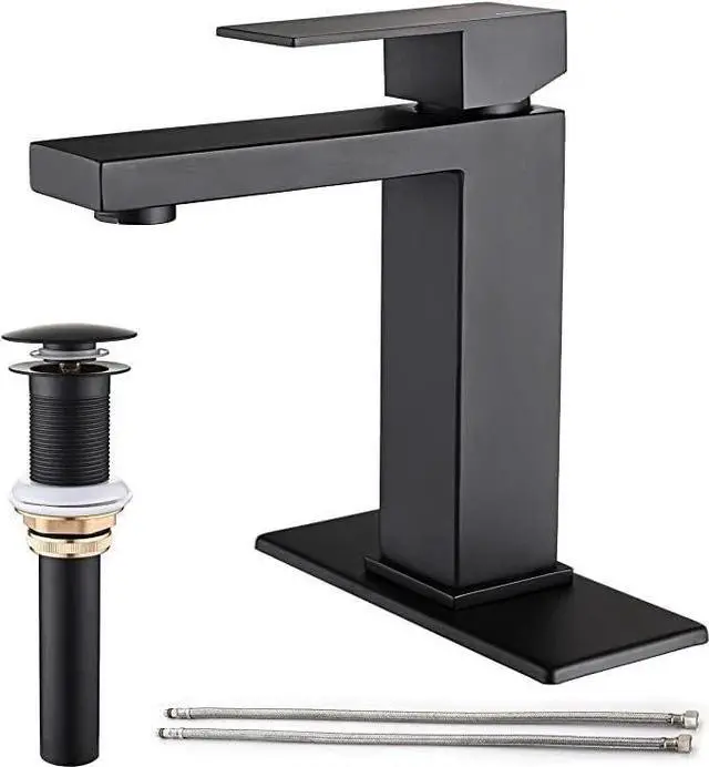 Main image of Waterfall Bathroom Sink Faucet Single Handle Hole Vanity Mixer Taps with Cover