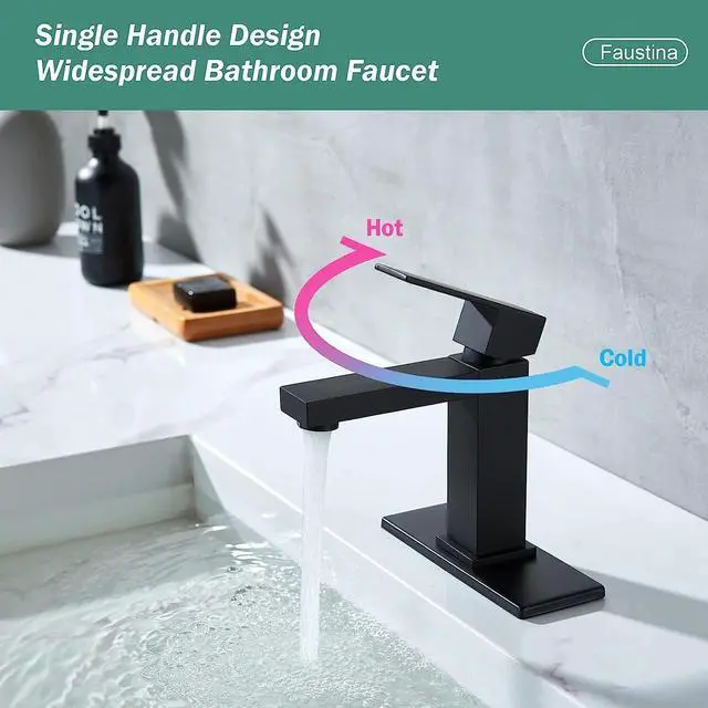 Alt view image 5 of 7 - Waterfall Bathroom Sink Faucet Single Handle Hole Vanity Mixer Taps with Cover