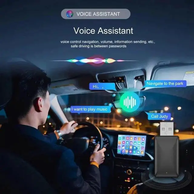 Alt view image 6 of 7 - 5GHz Wireless CarPlay Adapter For iPhone Apple Wireless Carplay Dongle,Plug Play