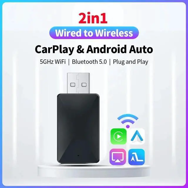Alt view image 7 of 7 - 5GHz Wireless CarPlay Adapter For iPhone Apple Wireless Carplay Dongle,Plug Play