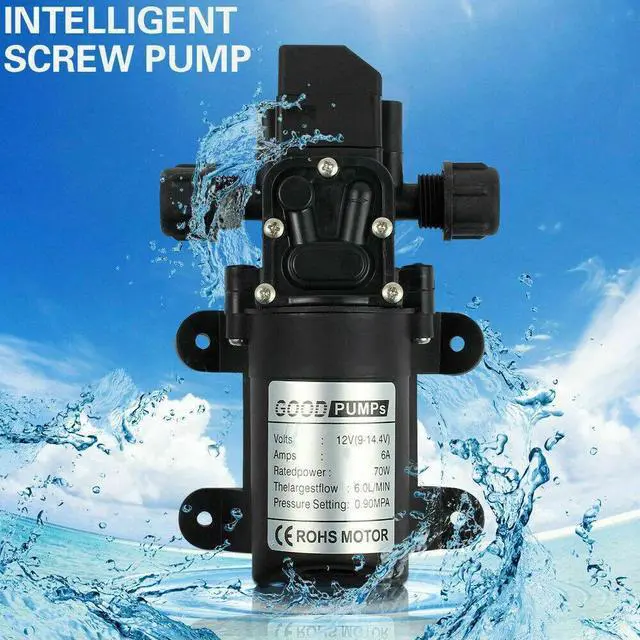 Alt view image 7 of 7 - 12V Water Pump 130PSI Self Priming Diaphragm High Pressure Automatic Switch