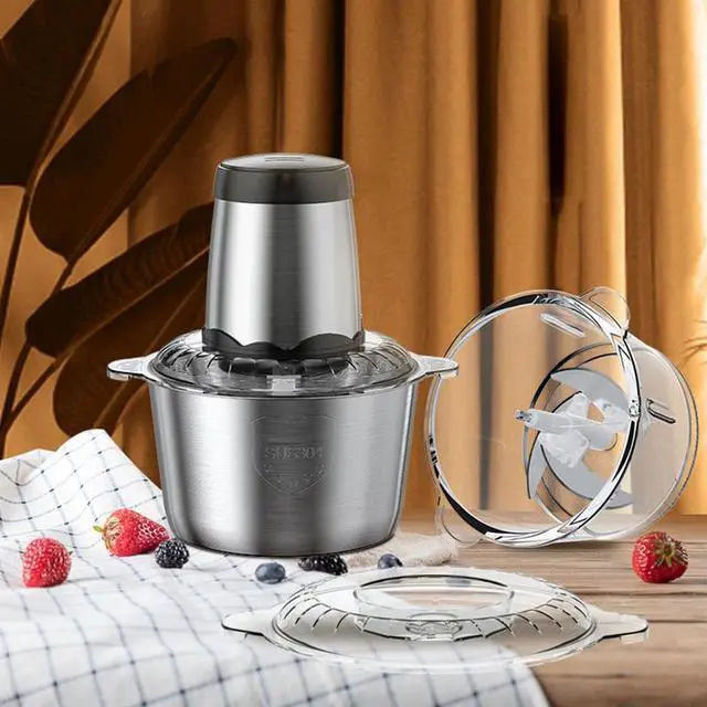 Alt view image 7 of 7 - Electric Meat Grinder Mincer Mixer Kitchen Blender Mini Food Chopper Processor