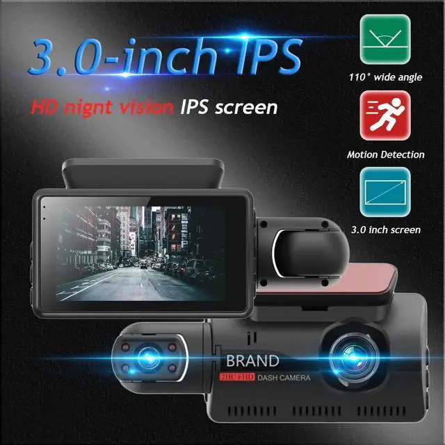 Alt view image 3 of 7 - 1080P Dual Lens Car DVR Dash Cam Video Recorder G-Sensor Front & Inside Camera