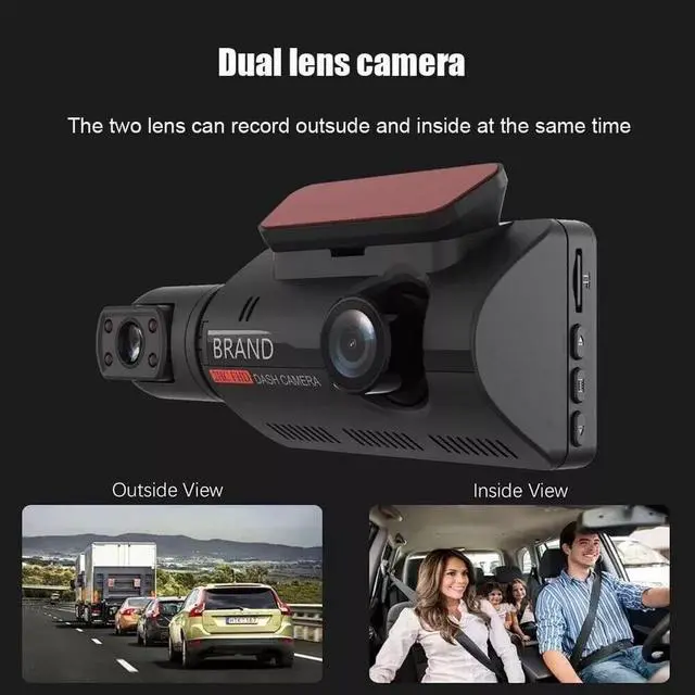 Alt view image 4 of 7 - 1080P Dual Lens Car DVR Dash Cam Video Recorder G-Sensor Front & Inside Camera