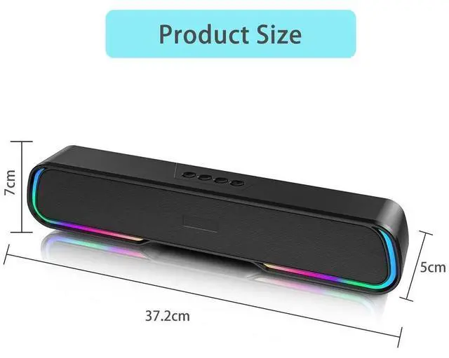 Alt view image 7 of 7 - Wireless Surround Sound Bar 4 Speaker System Bluetooth Subwoofer TV Home Theater