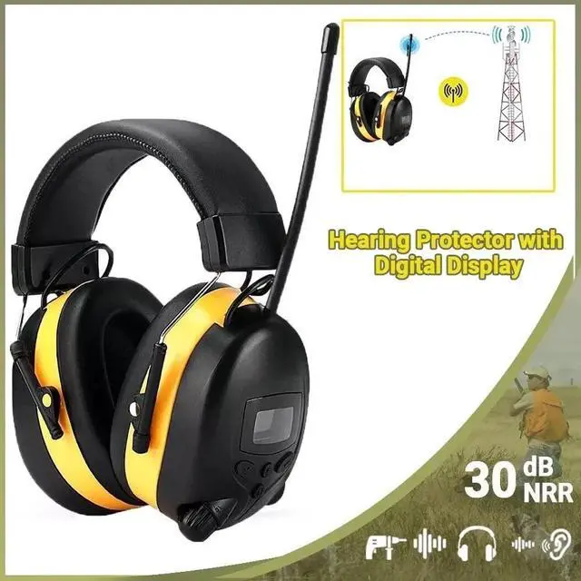 Main image of Digital AM Radio Headphones Ear Protection Safety Ear Muffs Electronic Headphone