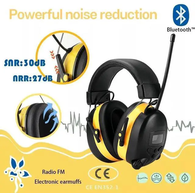 Alt view image 3 of 7 - Digital AM Radio Headphones Ear Protection Safety Ear Muffs Electronic Headphone