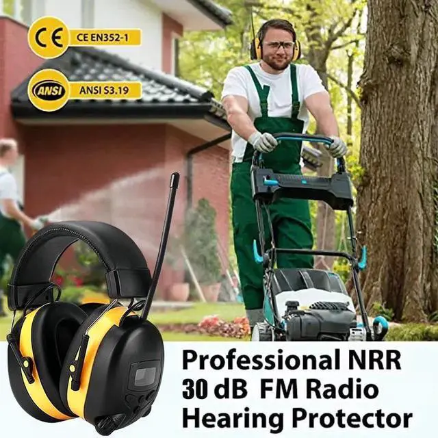Alt view image 4 of 7 - Digital AM Radio Headphones Ear Protection Safety Ear Muffs Electronic Headphone