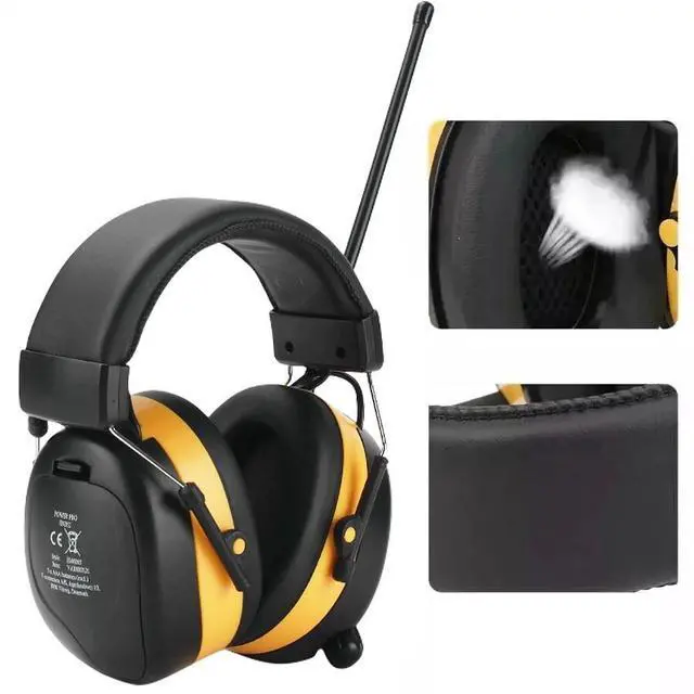 Alt view image 7 of 7 - Digital AM Radio Headphones Ear Protection Safety Ear Muffs Electronic Headphone