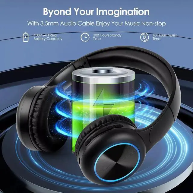 Alt view image 2 of 7 - Wireless Bluetooth Headphones Super Bass Foldable Stereo Earphones Headsets Mic