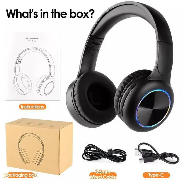 Alt view image 7 of 7 - Wireless Bluetooth Headphones Super Bass Foldable Stereo Earphones Headsets Mic