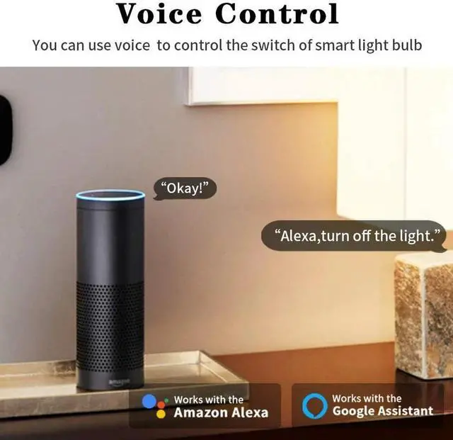 Alt view image 4 of 7 - Smart Light Bulb, RGB Color Changing CCT LED Bulbs, Works with Alexa, Google