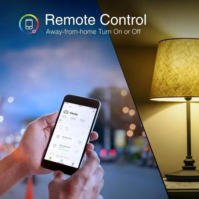 Alt view image 3 of 7 - 2 Pack WiFi Smart LED Bulbs Multicolor 9W(60W) 800 lm E26 Google Home/Alexa