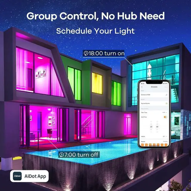 Alt view image 2 of 7 - Linkind Smart Light Bulbs, Smart Bulb That Work with Alexa & Google Home, LED Light Bulbs Color Changing, 104 Preset Scene, Music Sync, A19 E26 2.4GHz RGBTW WiFi Bluetooth Light Bulb 60W, 800LM, 4Pack