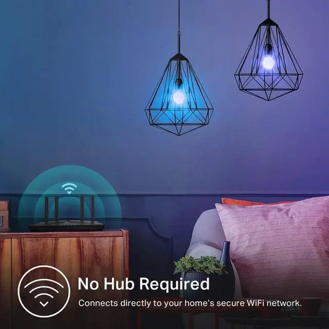 Alt view image 6 of 7 - Kasa Smart Light Bulbs, Full Color Changing Dimmable Smart WiFi Bulbs Compatible with Alexa and Google Home, A19, 9W 800 Lumens,2.4Ghz only, No Hub Required, 4 Count (Pack of 1), Multicolor (KL125P4)