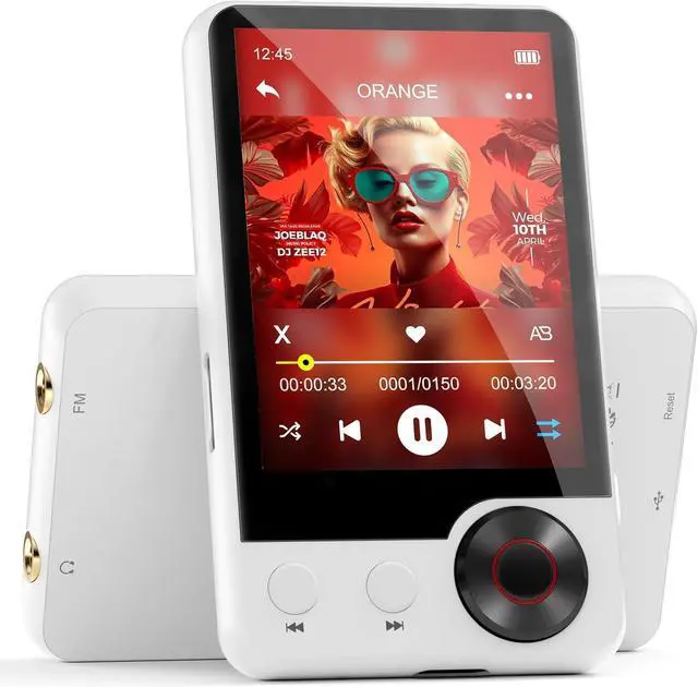 Main image of 128GB MP3 Player with Boosted Bluetooth 5.3, Music Player Features HD Speaker, 2.4" Touchscreen, Expandable SD Card Slot, Dual Headphone Ports, Supports FM Radio, Voice Recorder, E-Book, and More