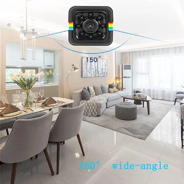 Alt view image 3 of 7 - Mini Spy Camera 1080P Hidden Camera - Portable Small HD Nanny Cam with Night Vision and Motion Detection - Indoor Covert Security Camera for Home and Office - Hidden Spy Cam - Built-in Battery