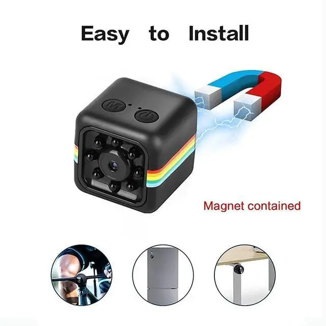 Alt view image 7 of 7 - Mini Spy Camera 1080P Hidden Camera - Portable Small HD Nanny Cam with Night Vision and Motion Detection - Indoor Covert Security Camera for Home and Office - Hidden Spy Cam - Built-in Battery