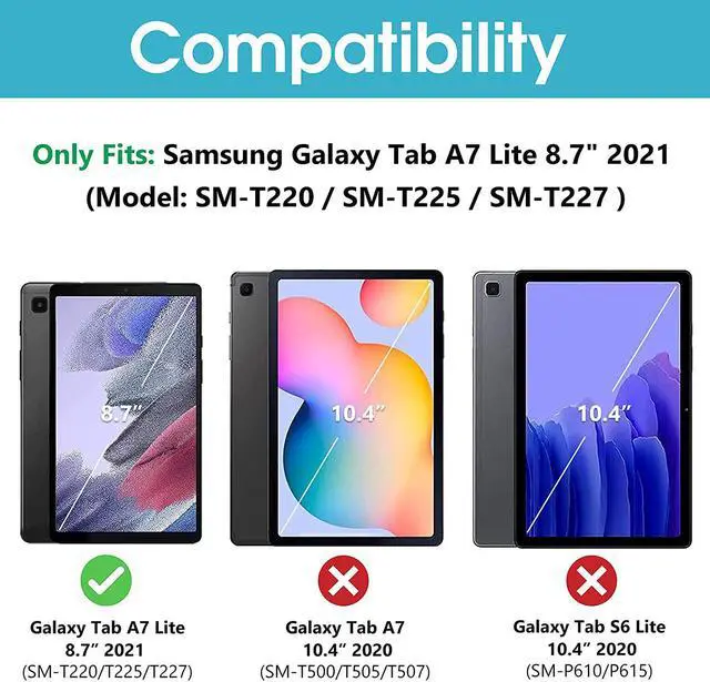 Alt view image 2 of 7 - [2 Pack] Galaxy Tab A7 Lite 8.7 Inch 2021 Screen Protectors T220 T225 T227 Tempered Glass Screen Film Guard for  Galaxy Tab A7 Lite 8.7 2021 Release SM-T220 SM-T225 SM-T227