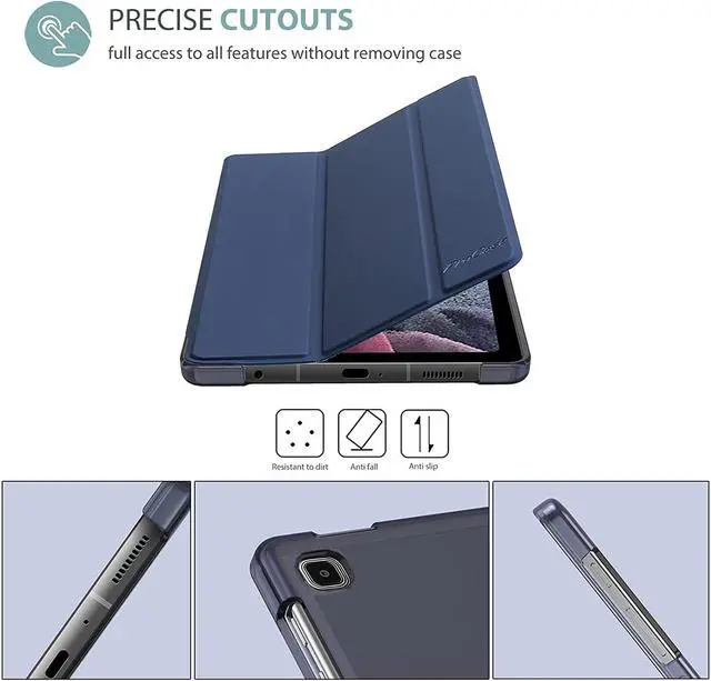 Alt view image 3 of 7 - Cover for  Galaxy Tab A7 Lite 8.7 Inch 2021 Tablet Model SM-T220/T225/T227Slim Stand Hard Back Shell Protective Case for Galaxy Tab A7 Lite 8.7 -Navy