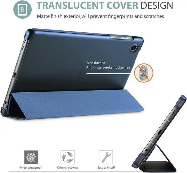 Alt view image 4 of 7 - Cover for  Galaxy Tab A7 Lite 8.7 Inch 2021 Tablet Model SM-T220/T225/T227Slim Stand Hard Back Shell Protective Case for Galaxy Tab A7 Lite 8.7 -Navy