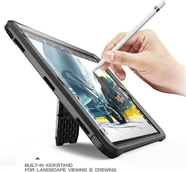 Alt view image 3 of 6 - SUPCASE Unicorn Beetle PRO Case for iPad Air 3 (2019) and iPad Pro 10.5'' (2017), Heavy Duty with Built-in Screen Protector Full-body Rugged Protective Case (Black)