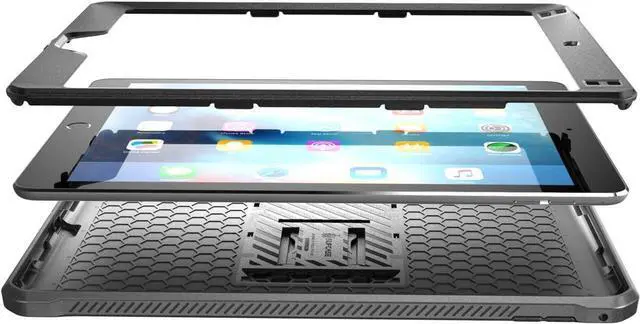 Alt view image 4 of 6 - SUPCASE [Unicorn Beetle Pro Series] Design for iPad Mini 5 Case, with Built-In Screen Protector Full-body Rugged Kickstand Hybrid Case for iPad Mini 5 (2019 release) & iPad Mini 4 (Black)