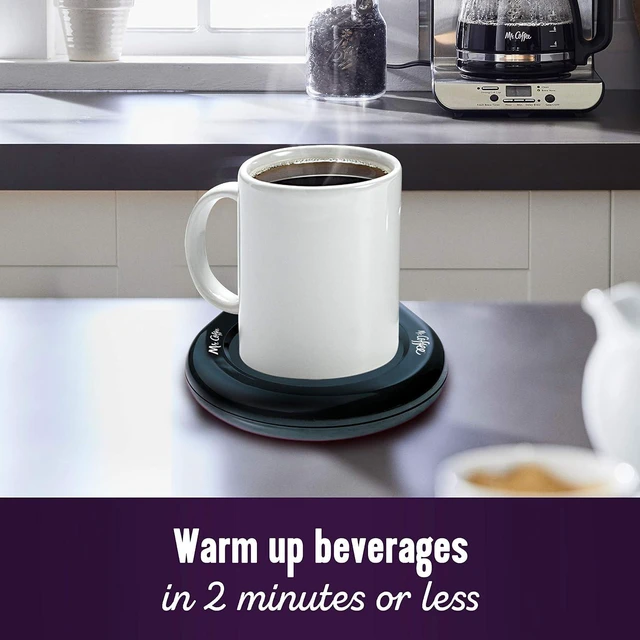 Alt view image 3 of 7 - Mr. Coffee Mug Warmer for Coffee and Tea, Portable Cup Warmer for Travel, Office Desks, and Home, Black & Salton Coffee Mug & Tea Cup Warmer for Office Use or Candle Warming, Electric Beverage Warmer