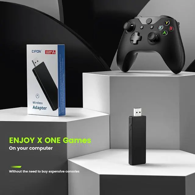 Alt view image 7 of 7 - Cipon Wireless Adapter Compatible with Xbox One Controller for Windows 10/8.1/8/7