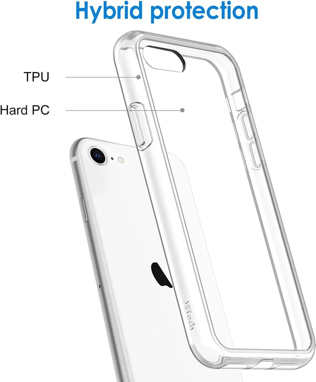 Alt view image 3 of 6 - Case for iPhone SE 3/2 iPhone 8/7 Anti-Yellowing Clear