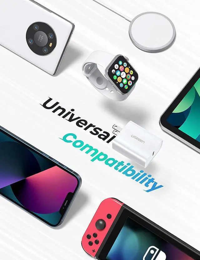 Alt view image 5 of 7 - UGREEN 18W USB C PD Fast Charger with USB C to Lightning Cable MFi Certified iPhone Charging Cable 3FT Compatible for iPhone 13/13 Mini/13 Pro/13 Pro Max/12, iPad, AirPods Pro, Galaxy S20/Note20